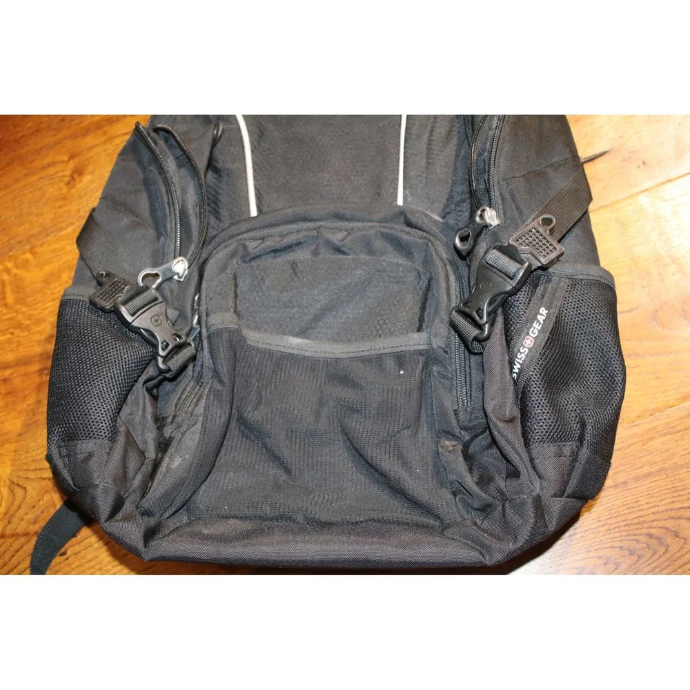 SwissGear Airflow Laptop Backpack Black Multi-Pocket Travel School Bag